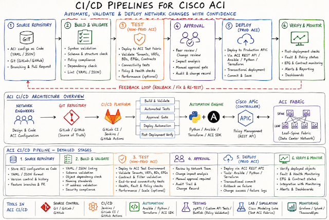 CI/CD Pipelines for Cisco ACI: Automate, Validate and Deploy Network Changes with Confidence
